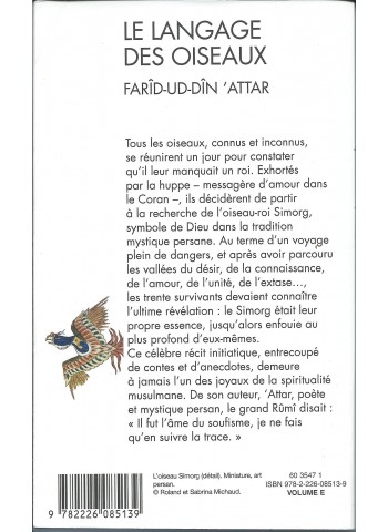 Le langage des oiseaux de Farid ud-Din 'Attar