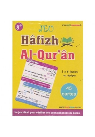 Jeu Hâfizh Al-Qur'ân (2 à 6 joueurs 8ans+) - 45 cartes
