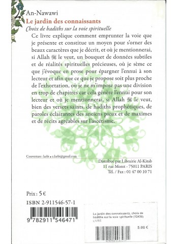 Le jardin des connaissants. Choix de hadiths sur la voie spirituelle