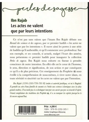 Les actions ne valent que par leurs intentions- Poche