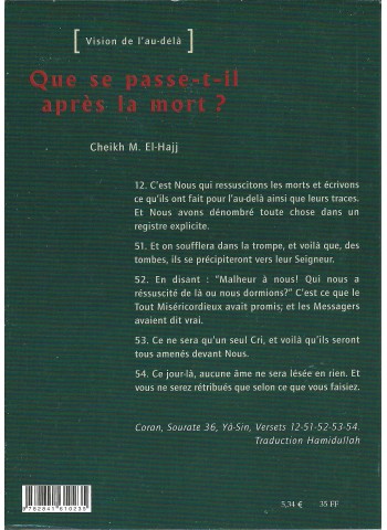 Que se passe-t-il après la mort ? el-HAJJ, Mahmoud 