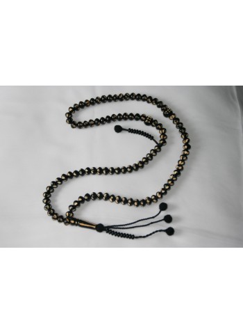 Sibha chapelet billes sculptées artisanales, capacité dhikr 10000
